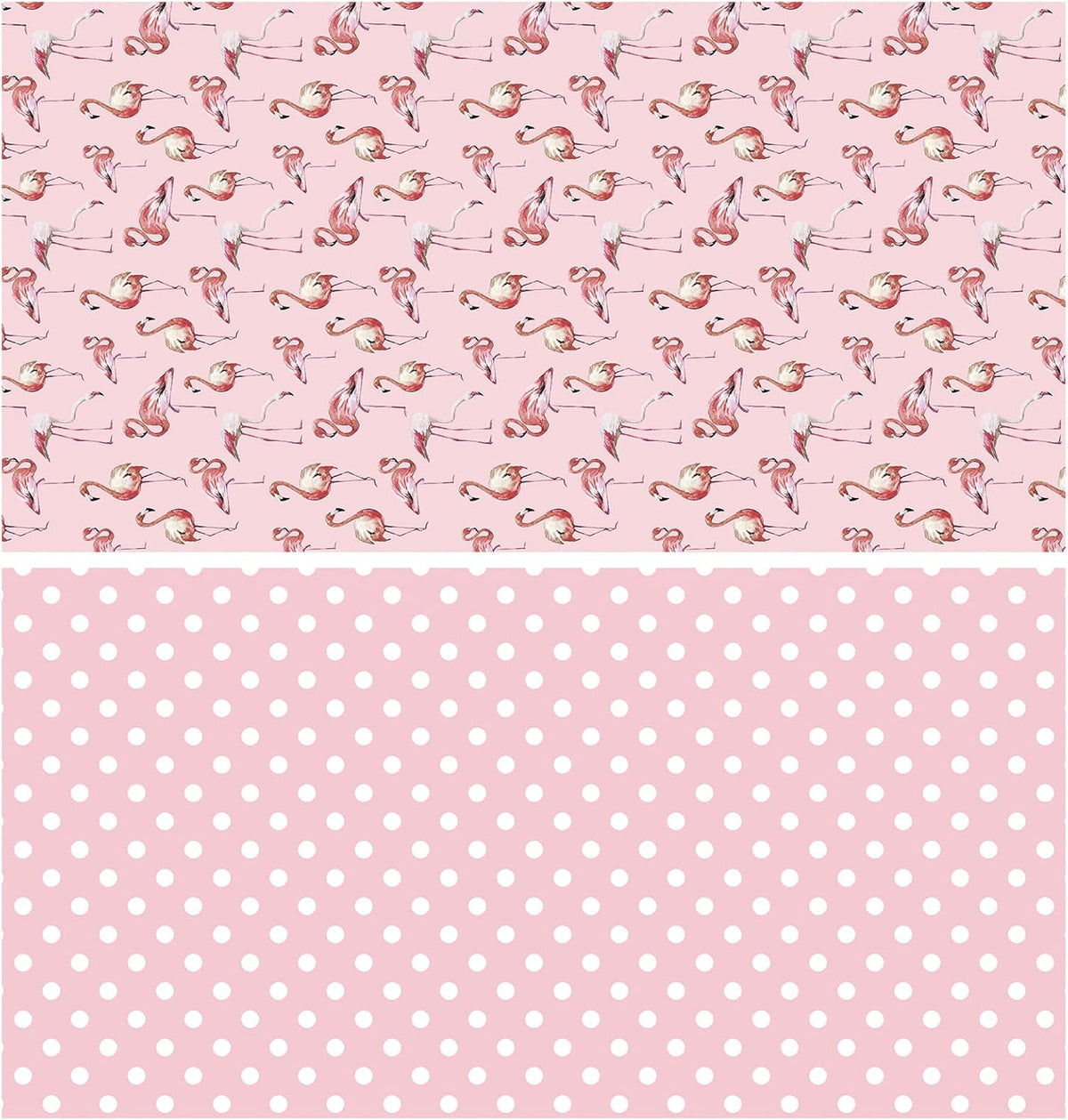 WRAPAHOLIC Reversible Flamingo Wrapping Paper - Mini Roll - 17 Inch X 33 Feet - Pink Flamingo