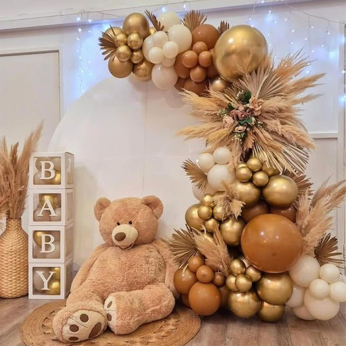 Balloons Brown and Gold, 60 Packs 12 Inch Retro Brown Cream Beige Balloon Sand White Neutral