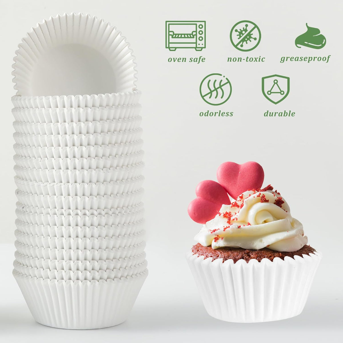 2 inch 1000-Count Mini Cupcake Liners Bright Colorful Muffin Baking Cups, Odorless,Baking Paper