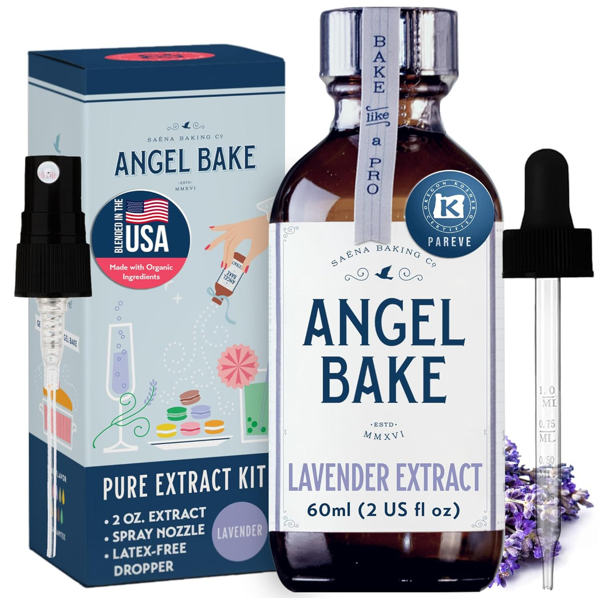 Pure Bulgarian Lavender Extract For Baking And Mixology. Culinary Aromatics With Spritzer And