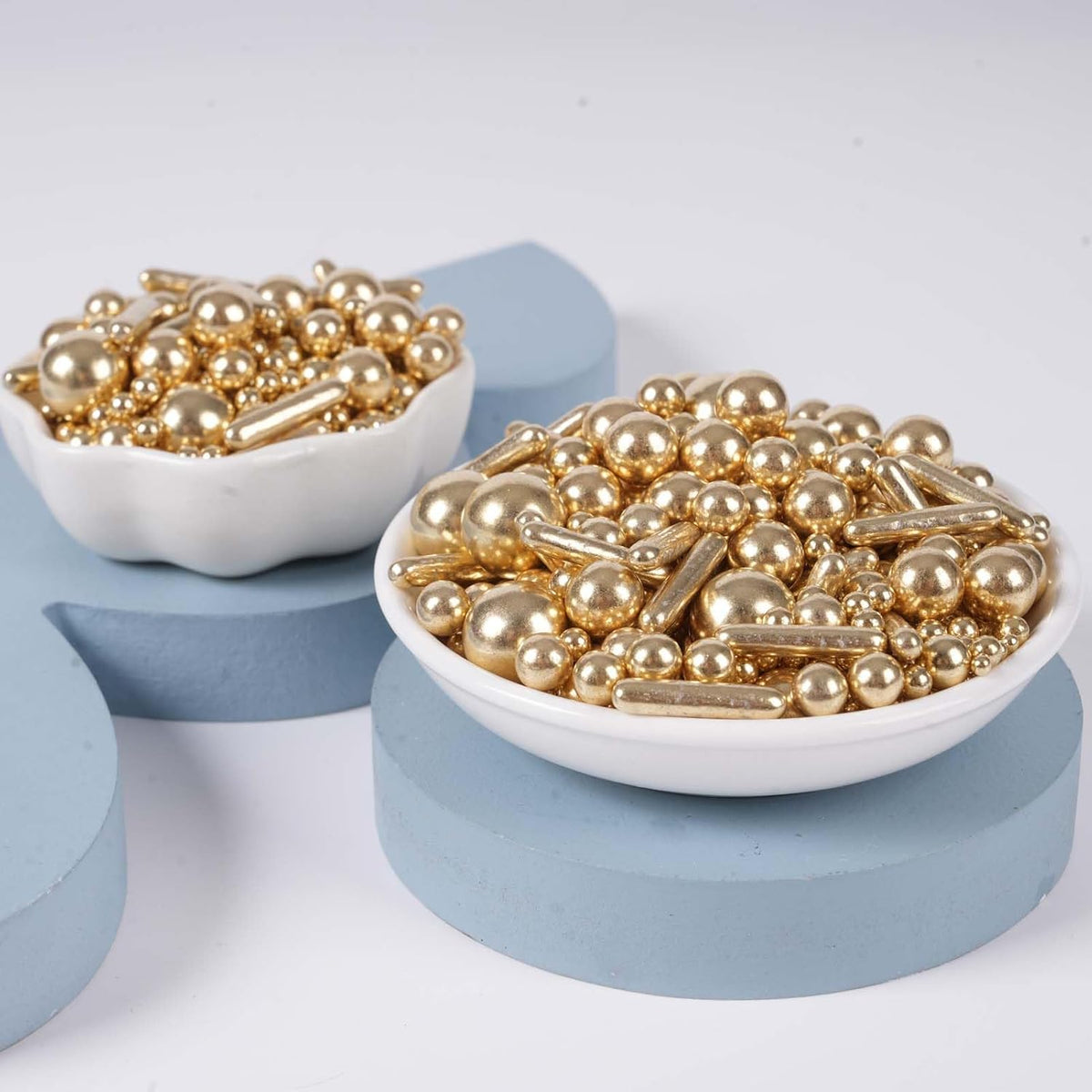 Kasvan Gold Mix Sugar Sprinkles - Edible Candy Pearls with 4-Claw Sprinkle Pen,118g/4.16 Oz, Gift