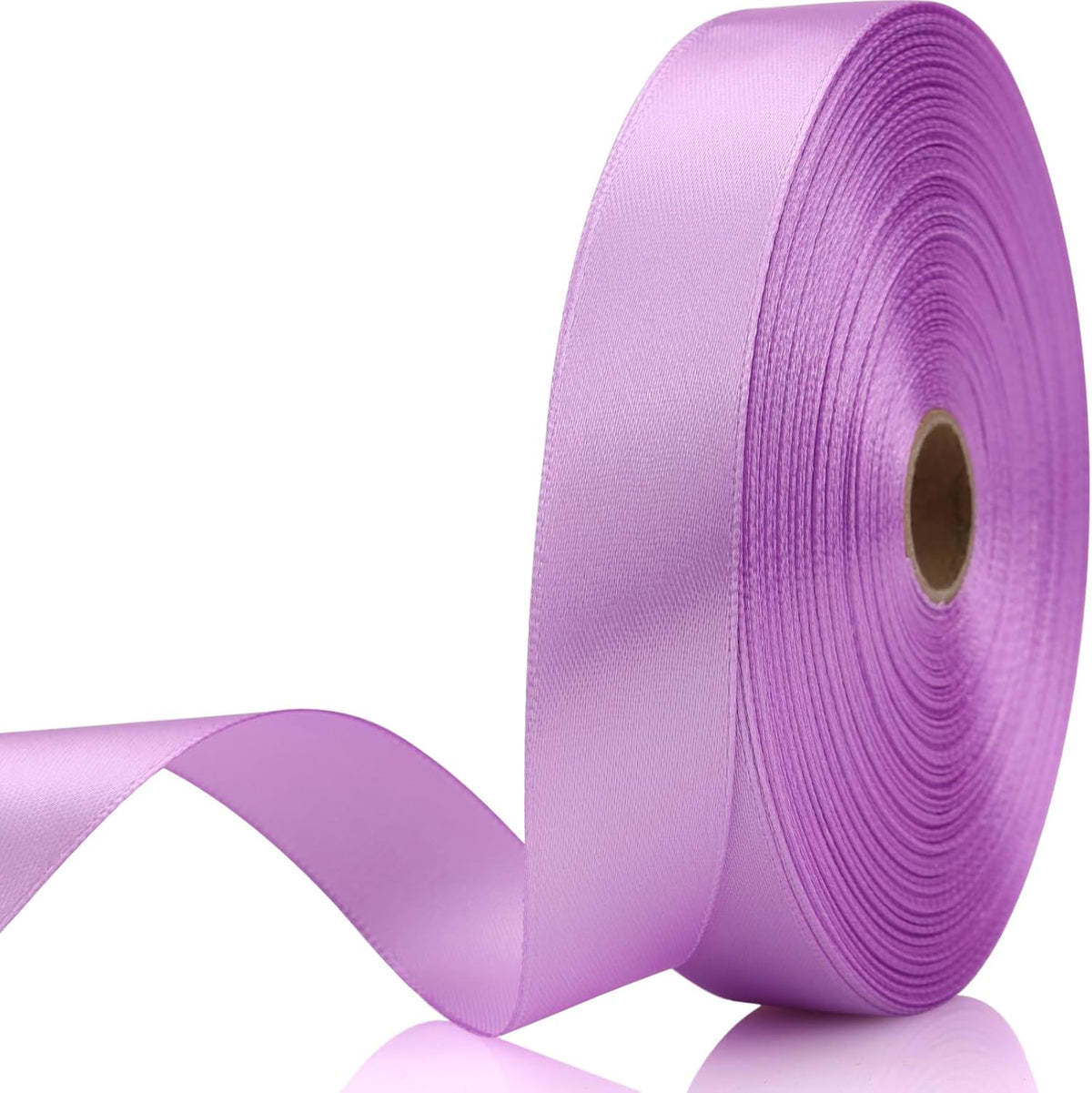Lilac Purple 7/8 Inch 60 Yards Satin Craft Ribbon - Single Face Polyester for Gift Wrapping