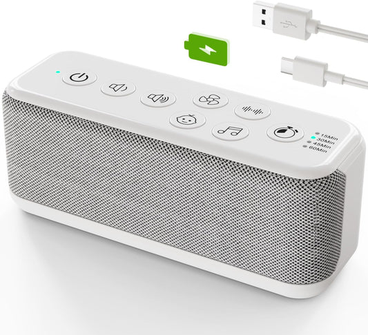 OnLyee White Noise Machine for Office Privacy & Noise Canceling, USB Rechargeable Sound Machine for