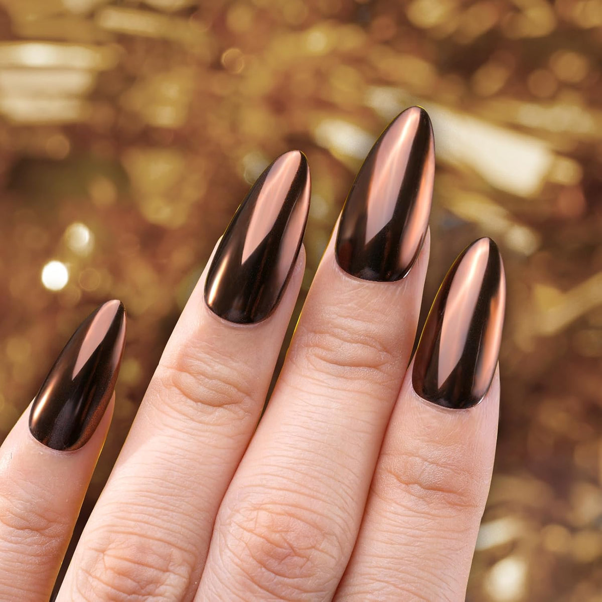 Pretty Diva Chrome Nail Powder - Coffee Chocolate Effect Nail Art Mirror Chrome Nail Powder, Brown