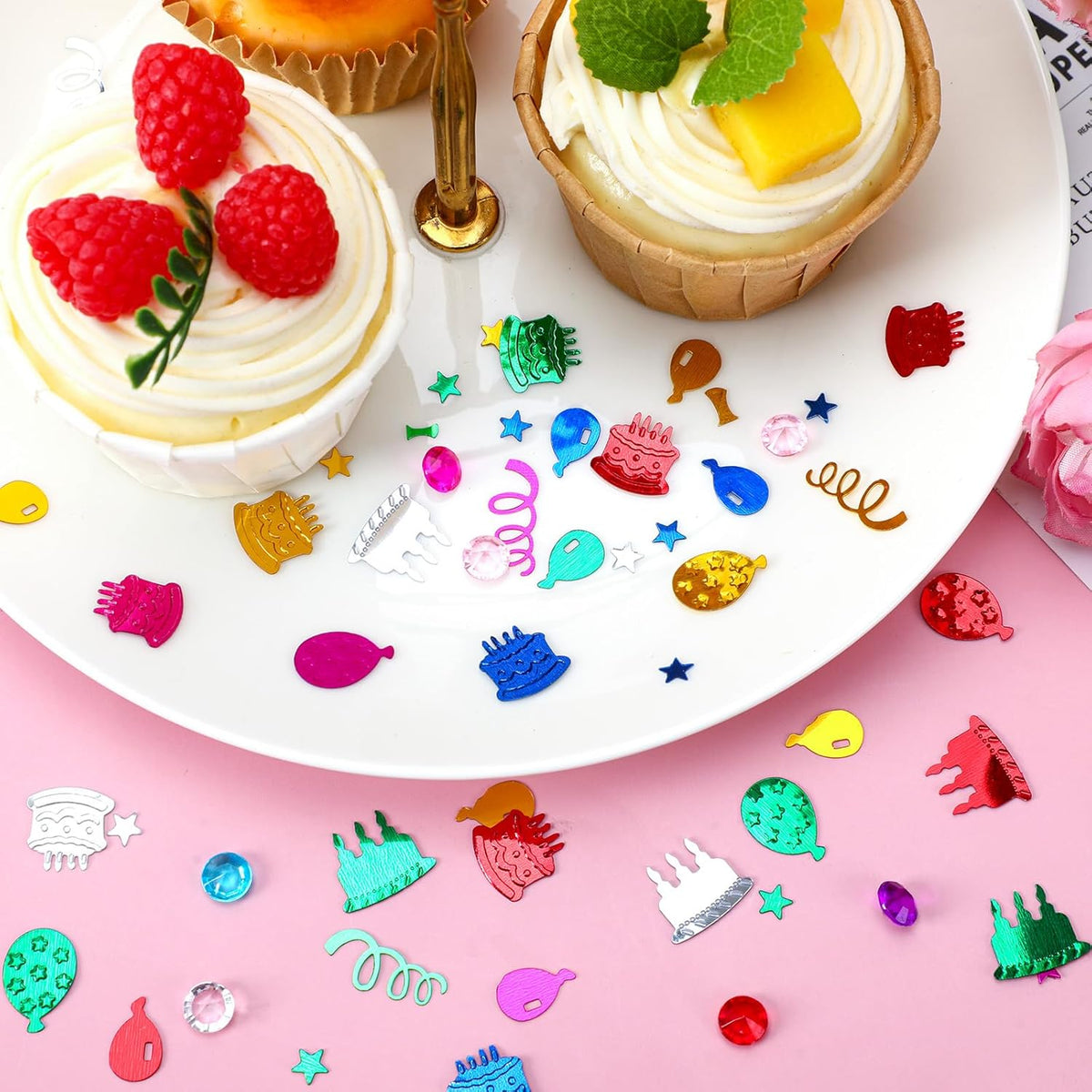 MARFOREVER Happy Birthday Glitter Confetti, Birthday Party Metallic Foil Table Confetti Multicolor