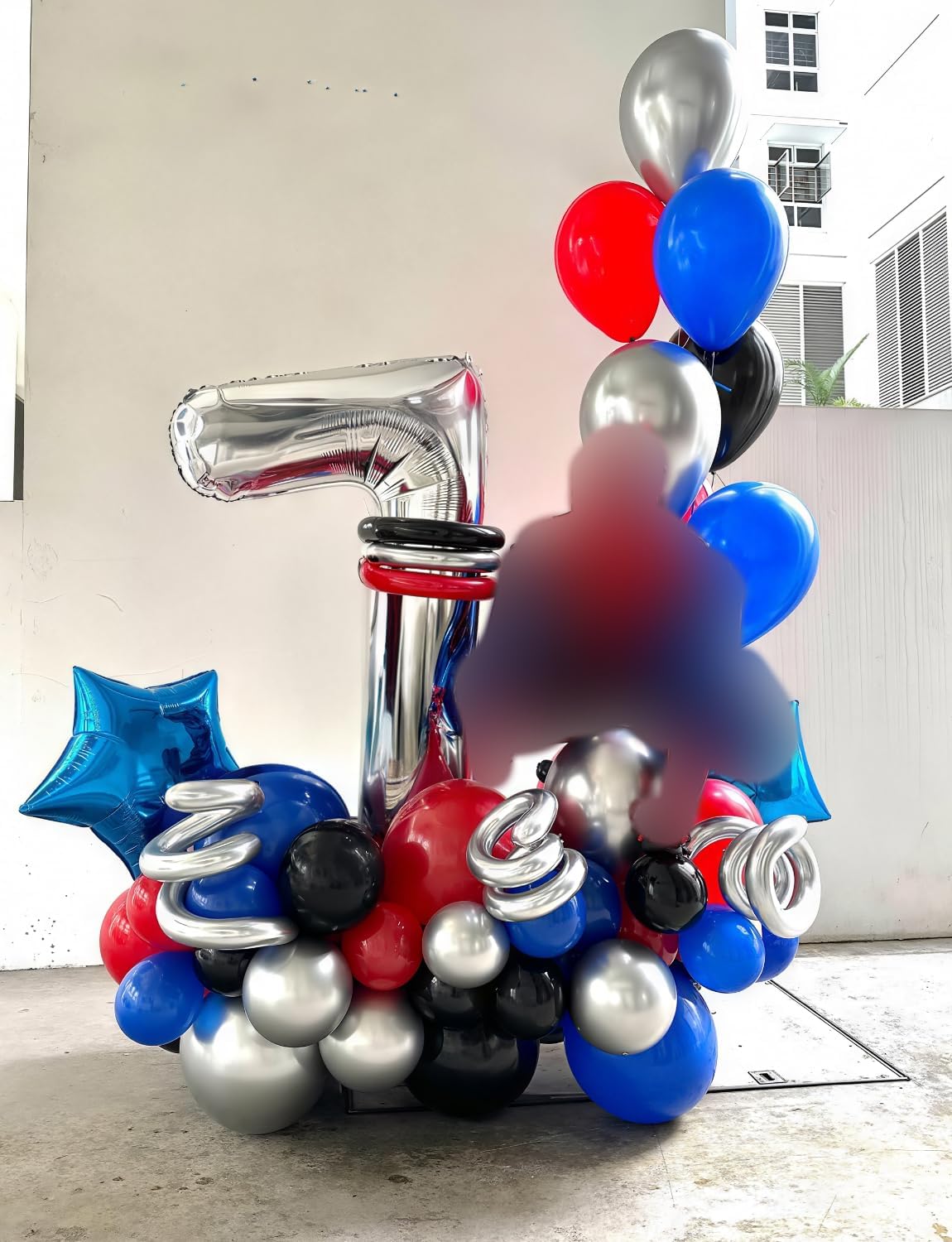 Black Red and Blue Balloons - 12 Inch Red Black Balloons Royal Blue Latex Balloon Glitter Metallic