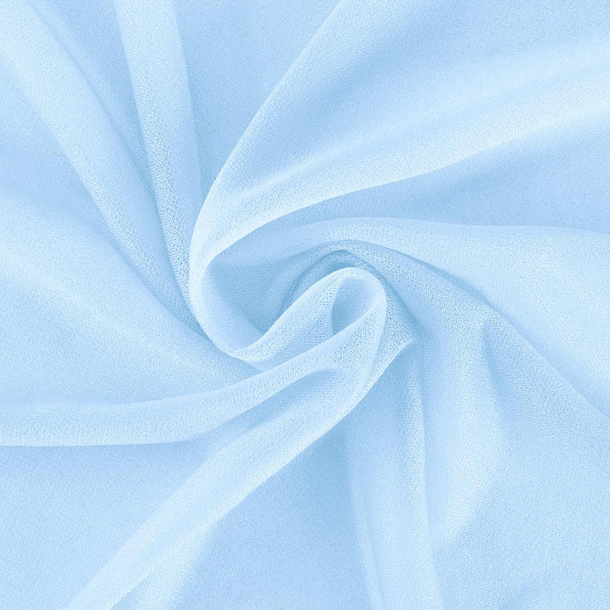 Light Blue Elegant Arch Draping Fabric Outdoor 1 Panel 29" × 20Ft Sheer Chiffon Curtain Drapes for