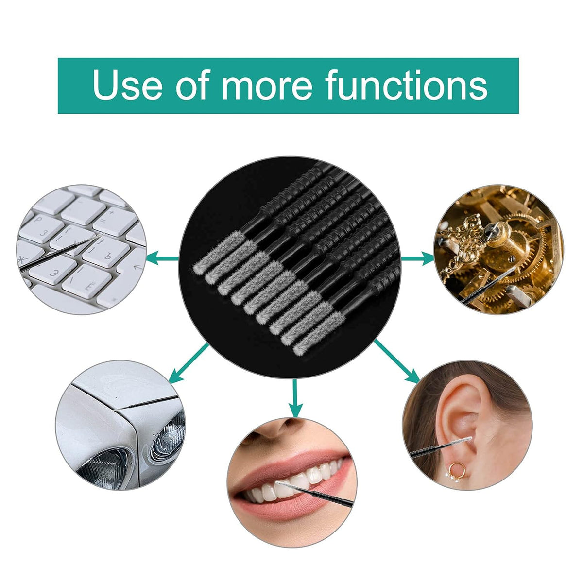 200PCS Micro Applicators Brushes Mini Cotton Swabs Remove Grafted Eyelash Glue Dedicated Brush