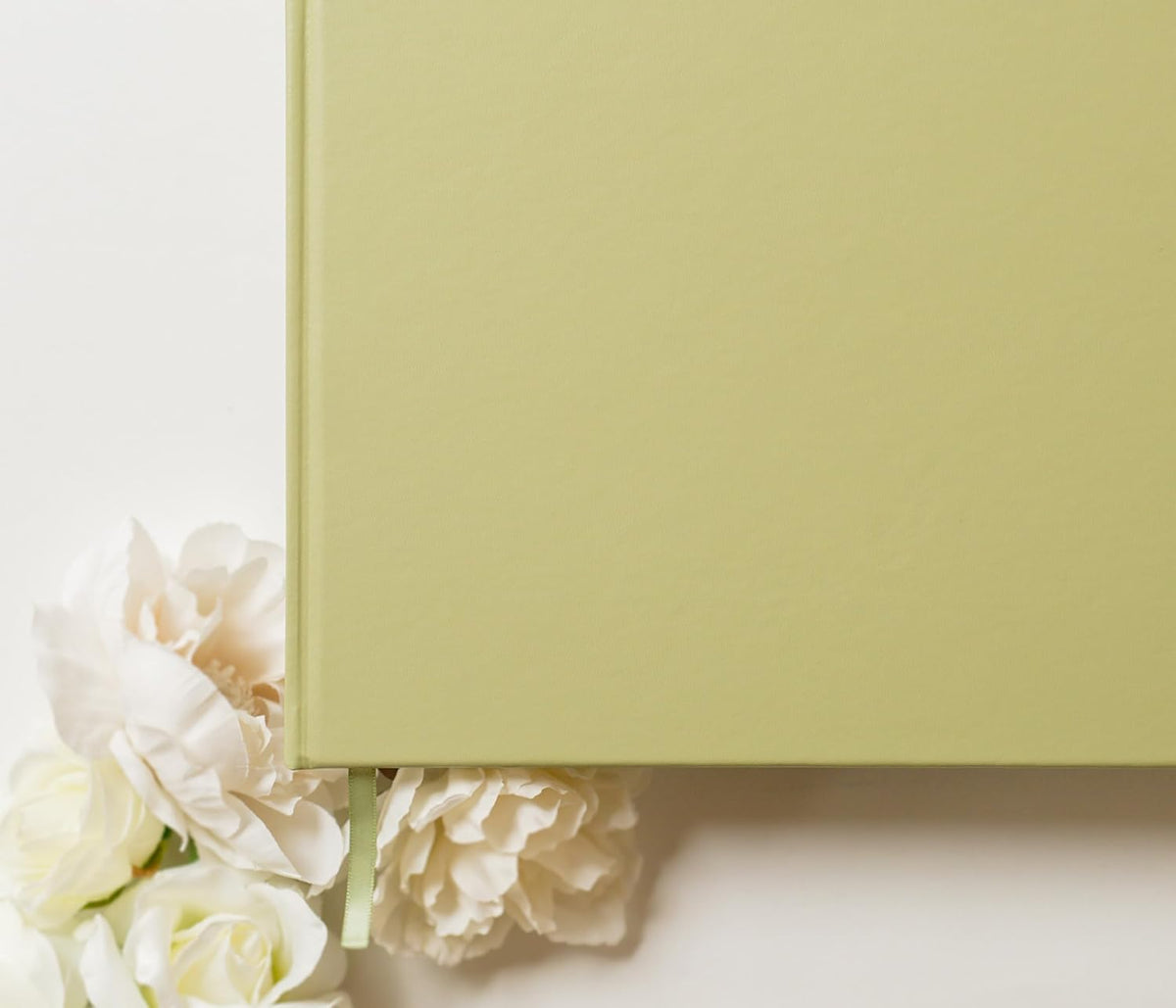 MUUJEE Personalized Guestbook in Sage - Premium Custom Modern Guest Book for Wedding Reception