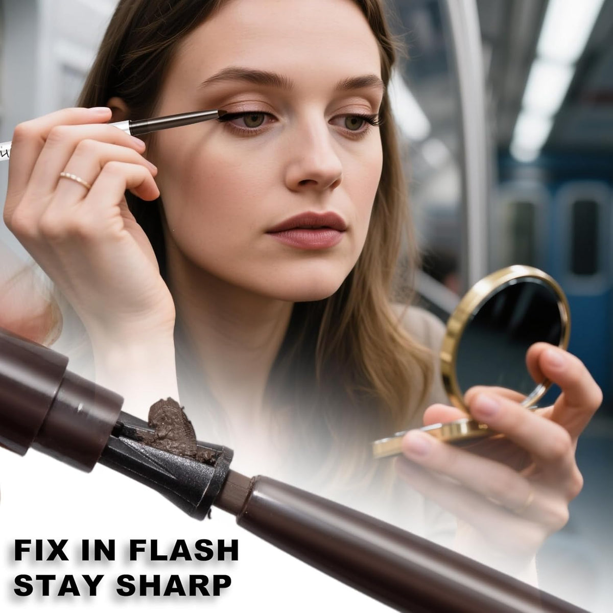 Mechanical Gel Eyeliner Pencil with a High-Pigment, Waterproof & Smudge-resistant, Glide Tip Eye