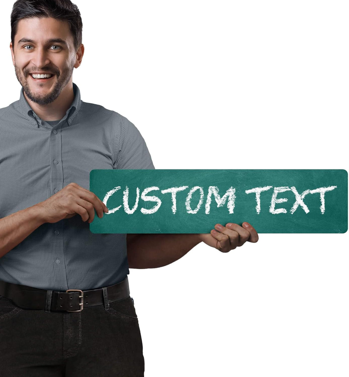 Custom Sign, Custom Street Sign, 11 Font Colors, 13 Font Styles, 4 Hole Options, 22 Sizes, 6x24