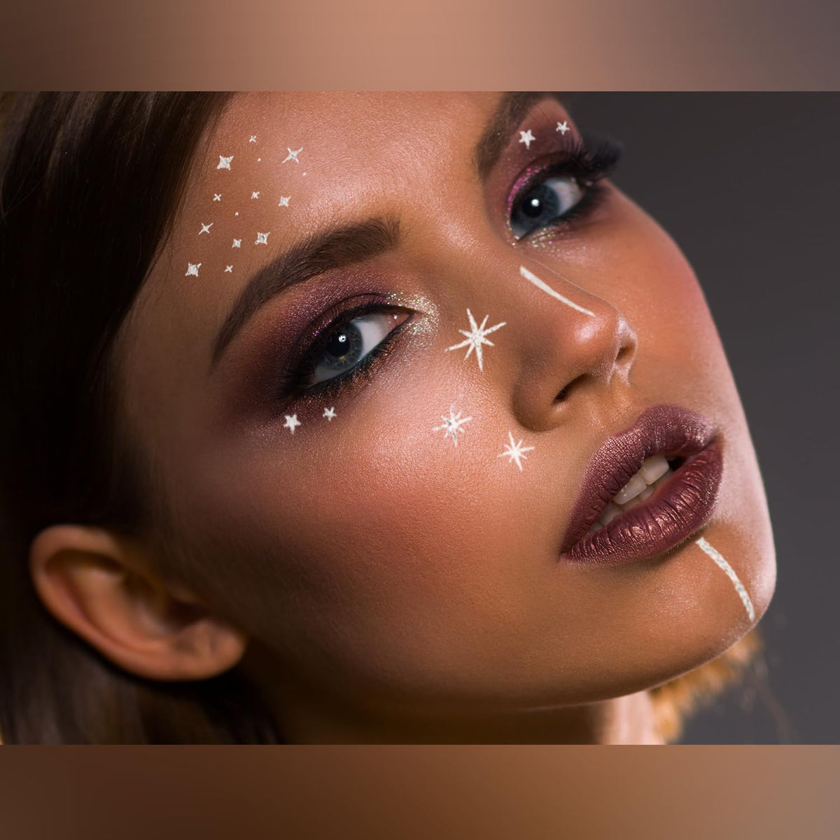 Glitter Freckles, 24PCS Glitter Freckles Face Tattoo, Sparkle Freckles for Women, Waterproof Gold