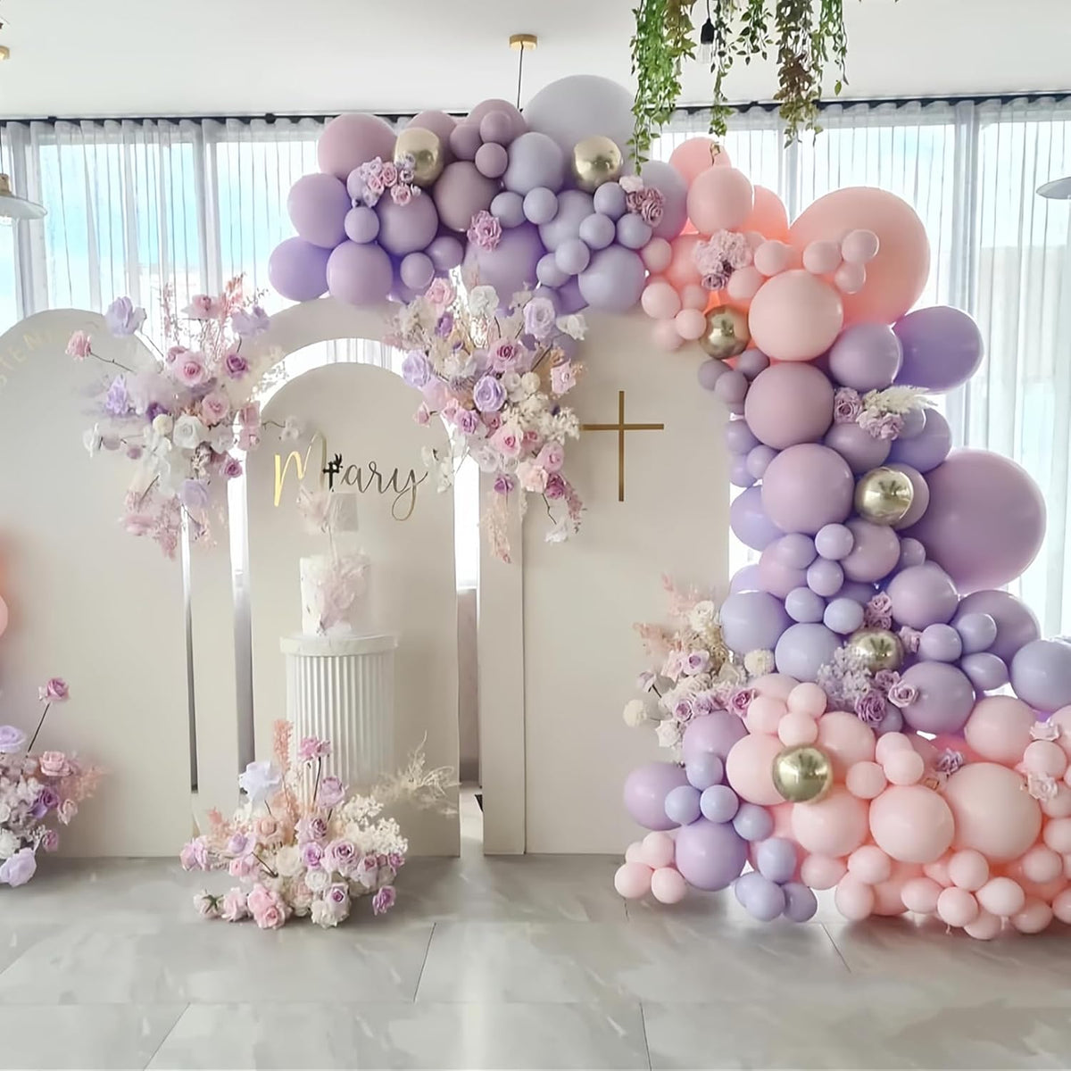 412pcs Pastel Purple Balloon Garland Arch Kit 18 12 10 5 Inch Different Sizes Light Purple Latex