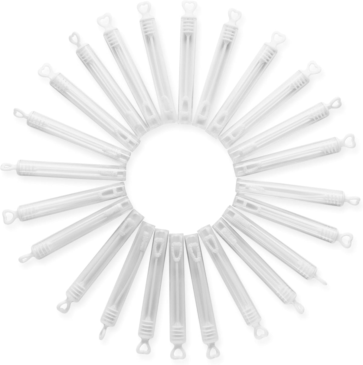 Big Mo's Toys 40 Pack Mini Heart Bubble Wands – Great Wand Bubbles Party Favors for Weddings and