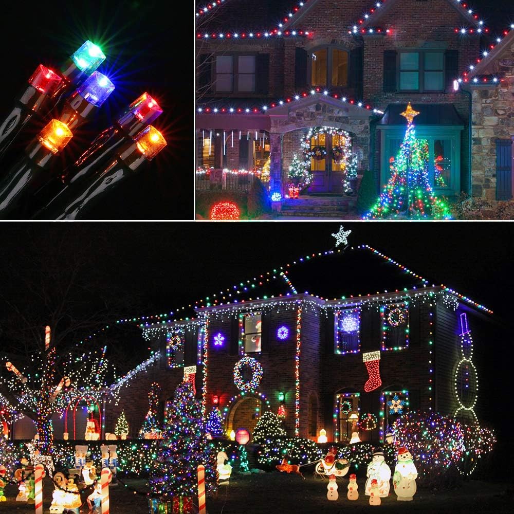 Toodour Solar Christmas Lights, 72ft 200 LED 8 Modes Outdoor Christmas String Lights, Waterproof