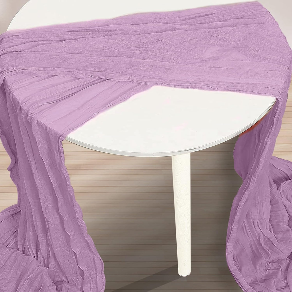 6 Pack Lilac Cheesecloth Table Runner 35x120 Inch 10Ft Rustic Gauze Cheese Cloth Table Runner Sheer