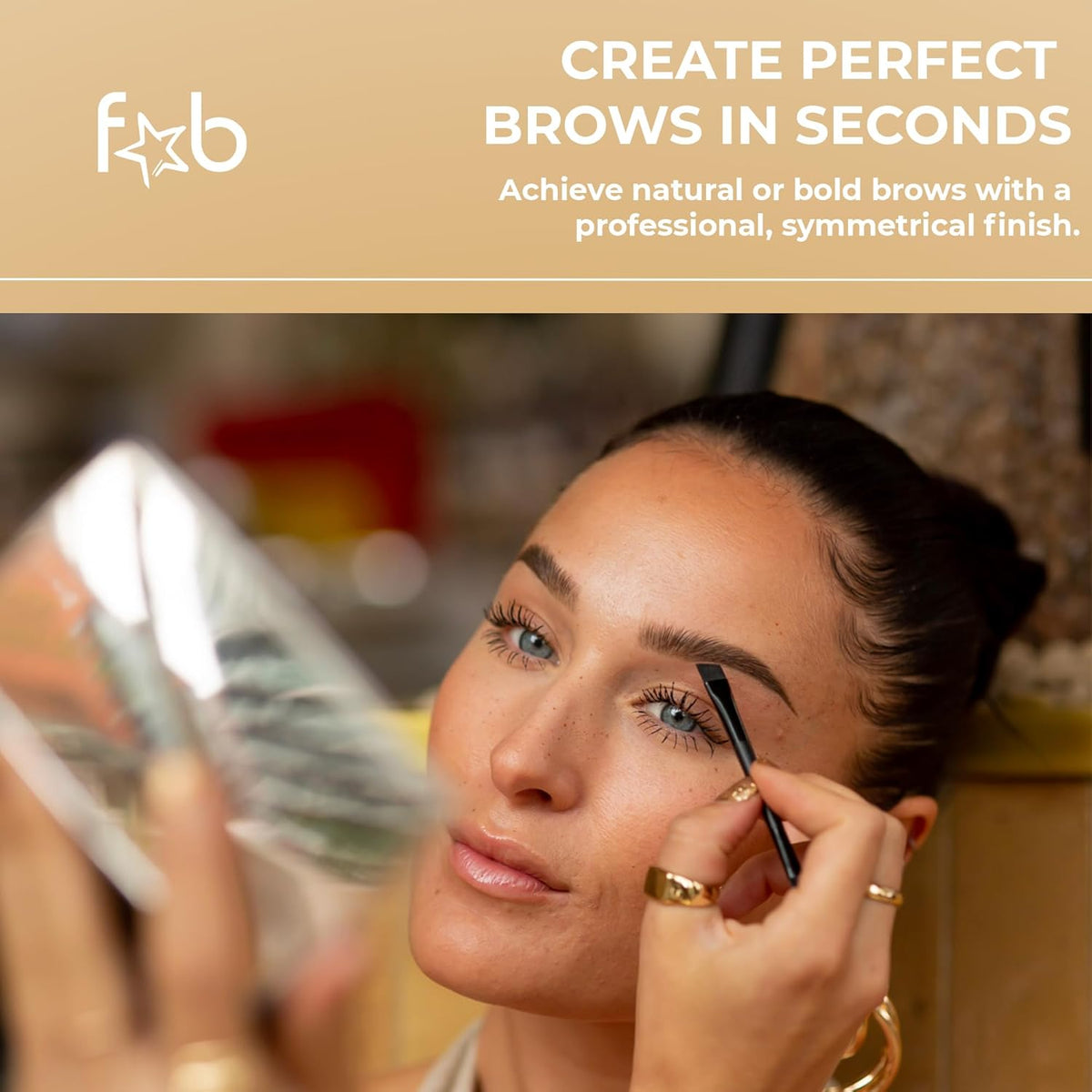 Duo Eyebrow Kit - Ultimate Brow Kit with Compact Powder Mirror and Waterproof Eye Makeup Contour