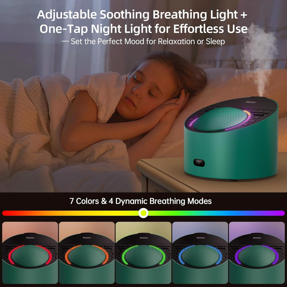 Sound Machine & Aroma Diffuser Pro 4-in-1 Sleep System, Premium Metal Shell with Schumann Resonance