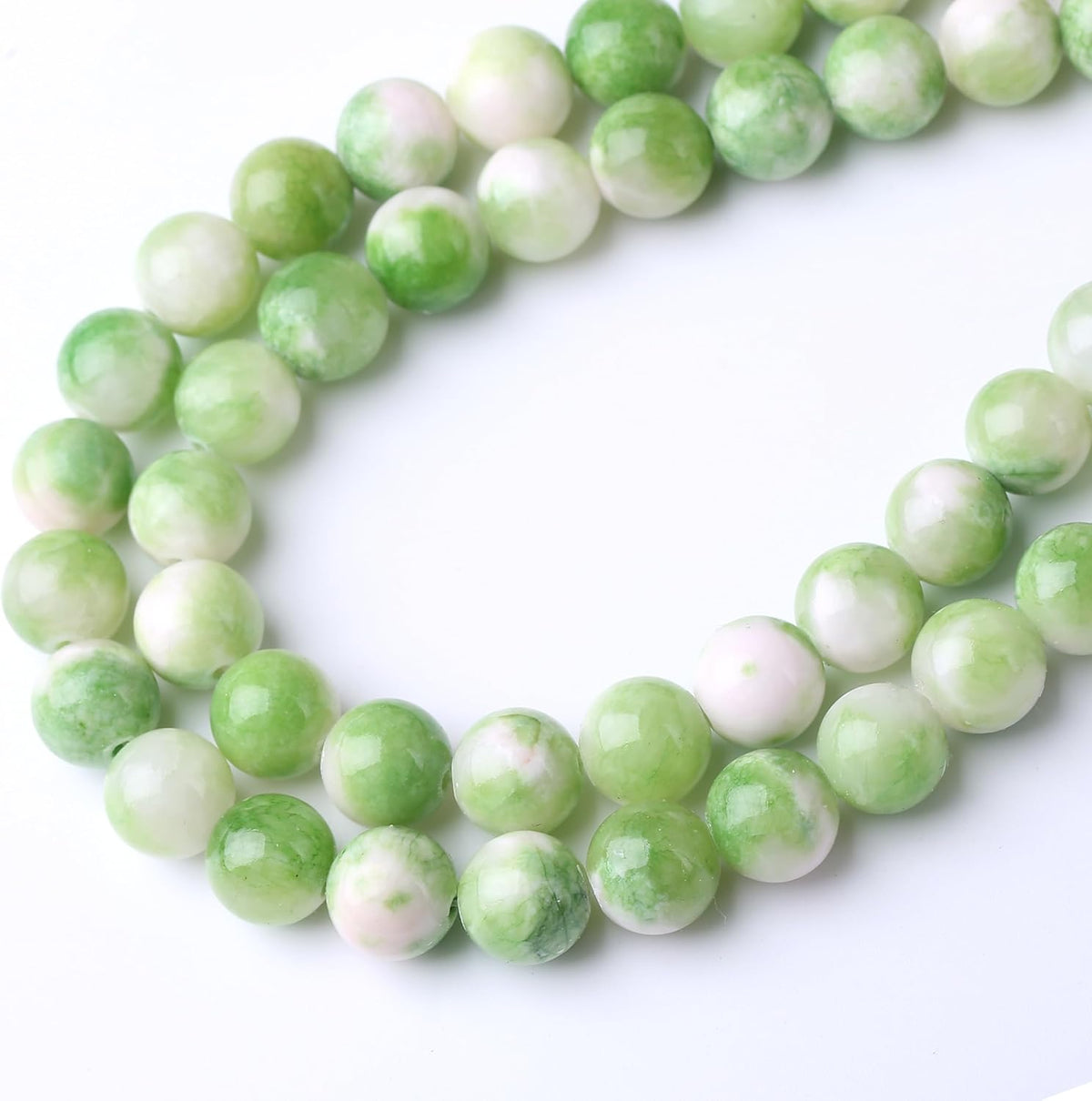 Green Persian Jade Stone Beads Gemstone Round Crystal Energy Jade Beads Stone Beads for Jewelry