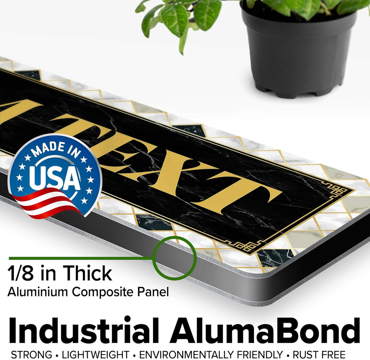 Custom Sign, Custom Street Sign, 11 Font Colors, 13 Font Styles, 4 Hole Options, 22 Sizes, 3x12