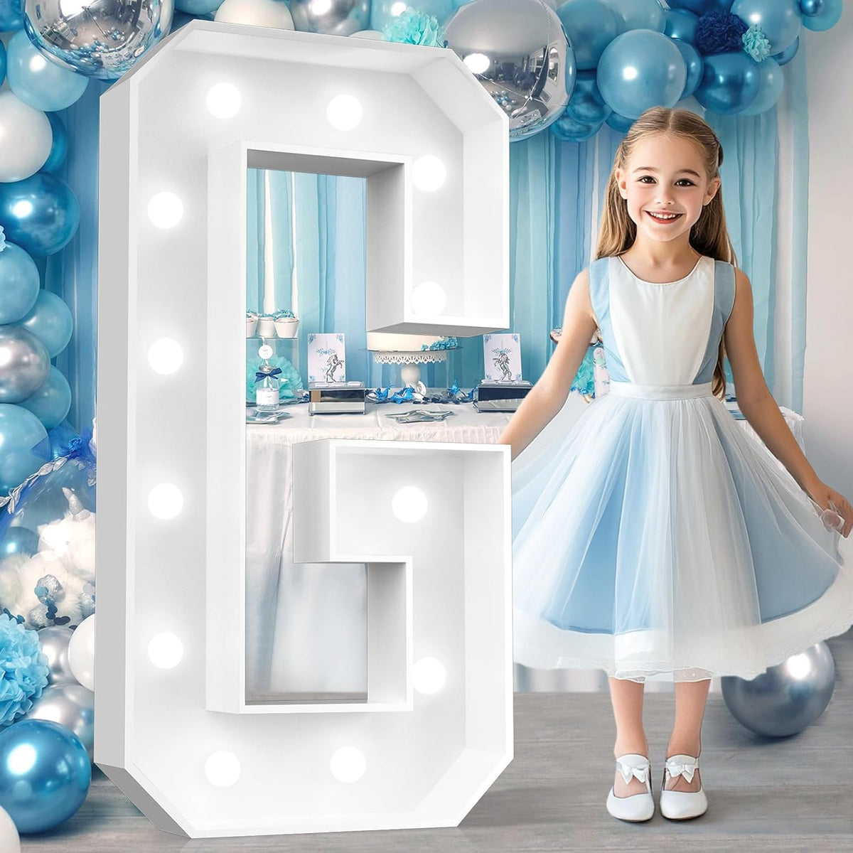 Ledido 4FT Marquee Light Up Letters, Cool White Light Up Letters Large Marquee Letter for Party