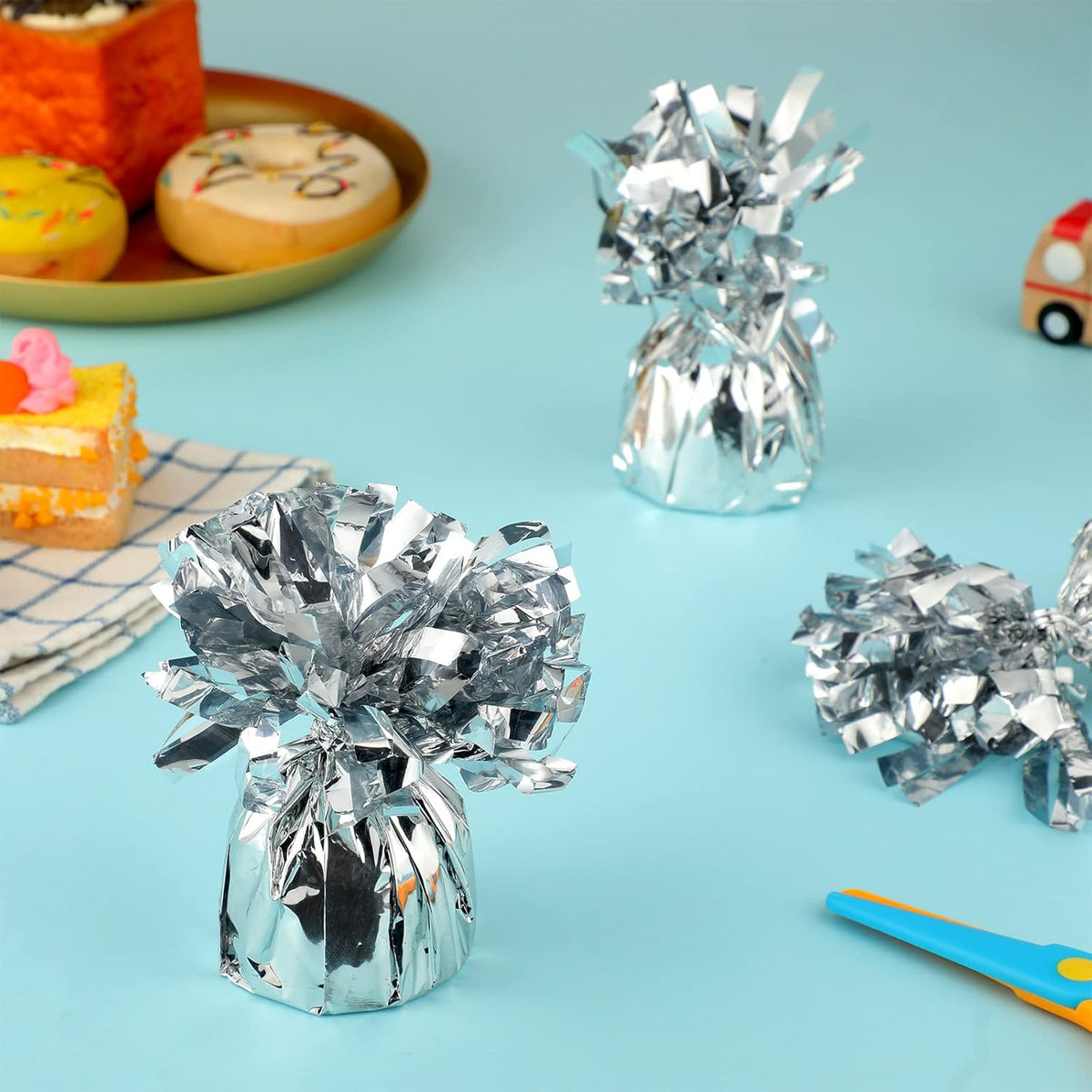 36 Pcs Metallic Balloon Weights Set Heavy Solid Metallic Anchor Balloon Holder Weights for Balloons