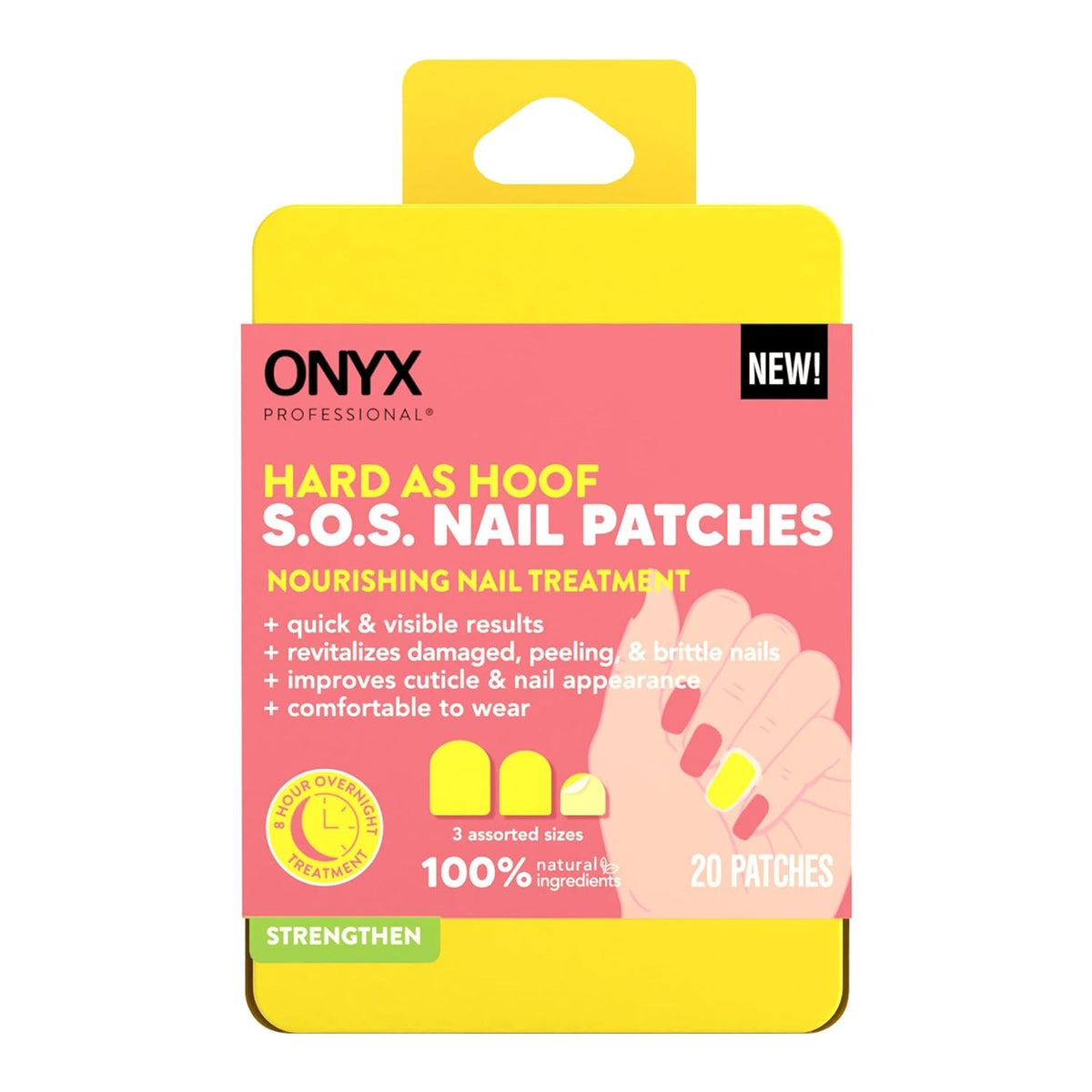 Onyx Professional Hard as Hoof S.O.S Nail Patches - Nail and Cuticle Strengthening Treatment Repair