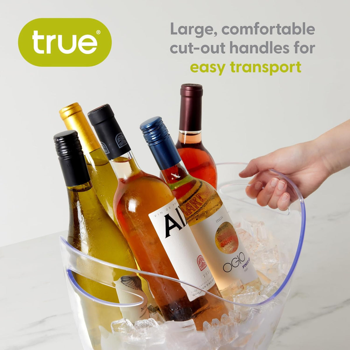 True Chill Acrylic Ice Buckets for Parties and Drinks, 2.11 Gallons (8 Liters) Wine Beer Champagne