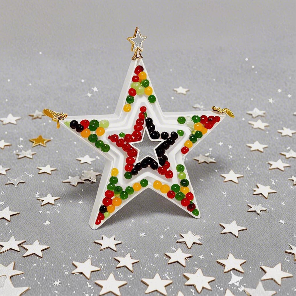 Silver Star Confetti - 60g (2.11OZ) Metallic Shine Stars Table Confetti for Weddings, Parties, New