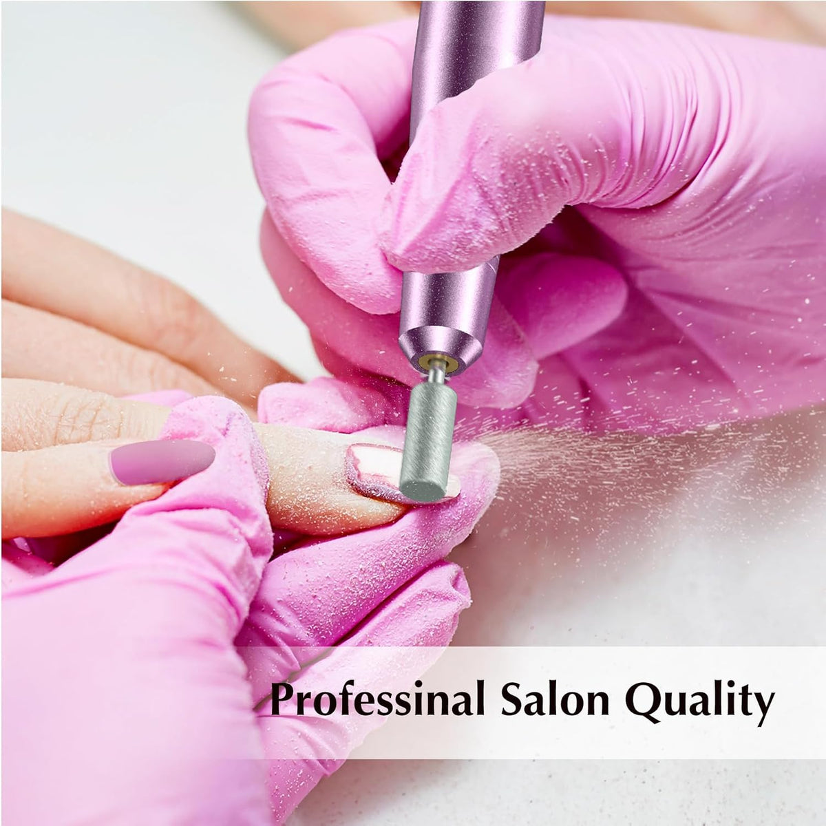 COSLUS Electric Nail Drill File Professional: for Acrylic Gel Dip Powder Nails Portable Nail