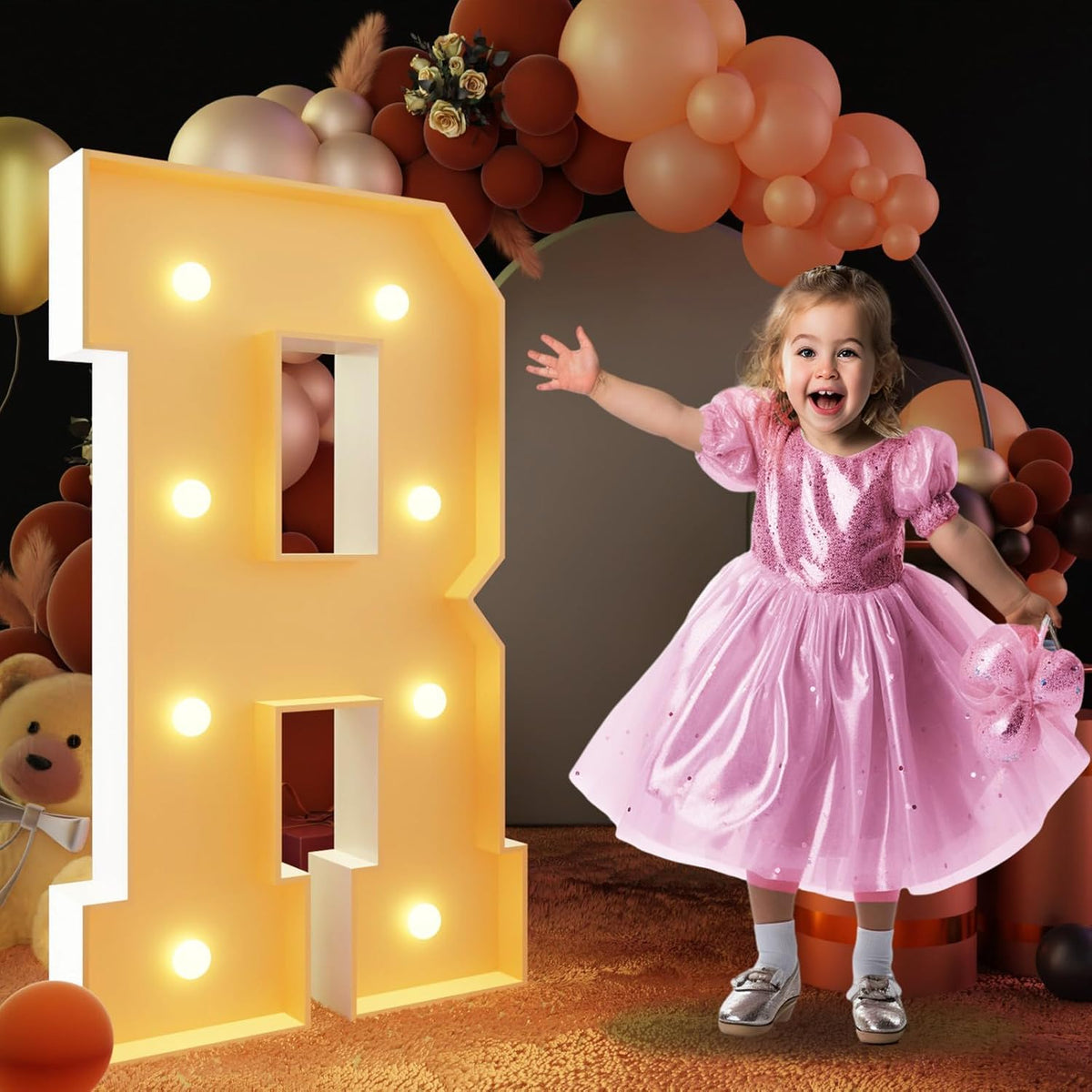 imprsv 3FT Block Marquee Letters, Light Up Letters for Birthday, Baby Shower, Wedding & Engagement