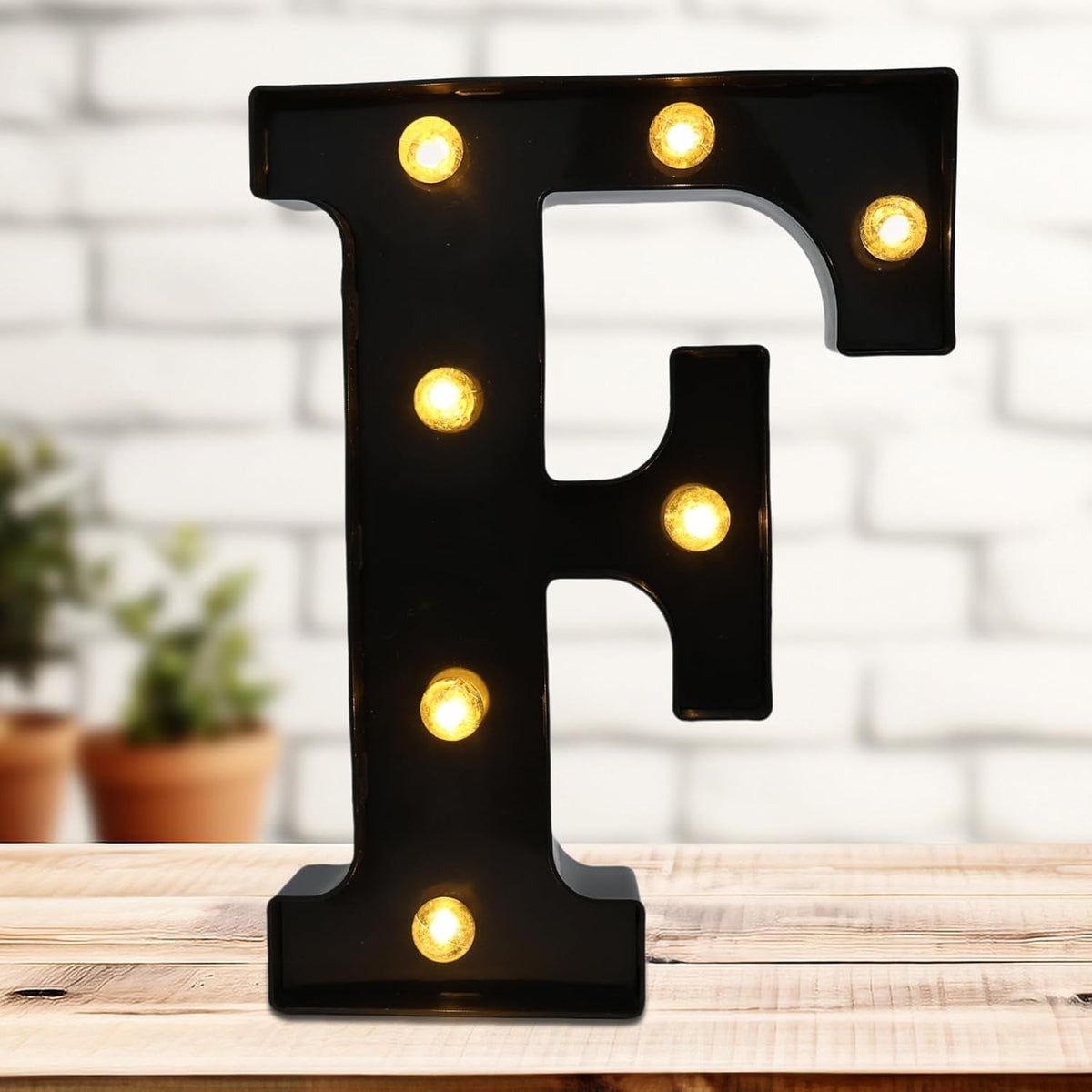 Led Marquee Letters, 8.58 Inch Black Light Up Letters, Small Led Letter Lights, Battery Powered