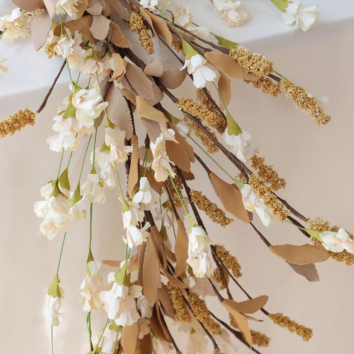 Mizii Fall Garland Artificial Flower Garlands 6 Feet Fake Wildflower Floral Garland Hanging Vines