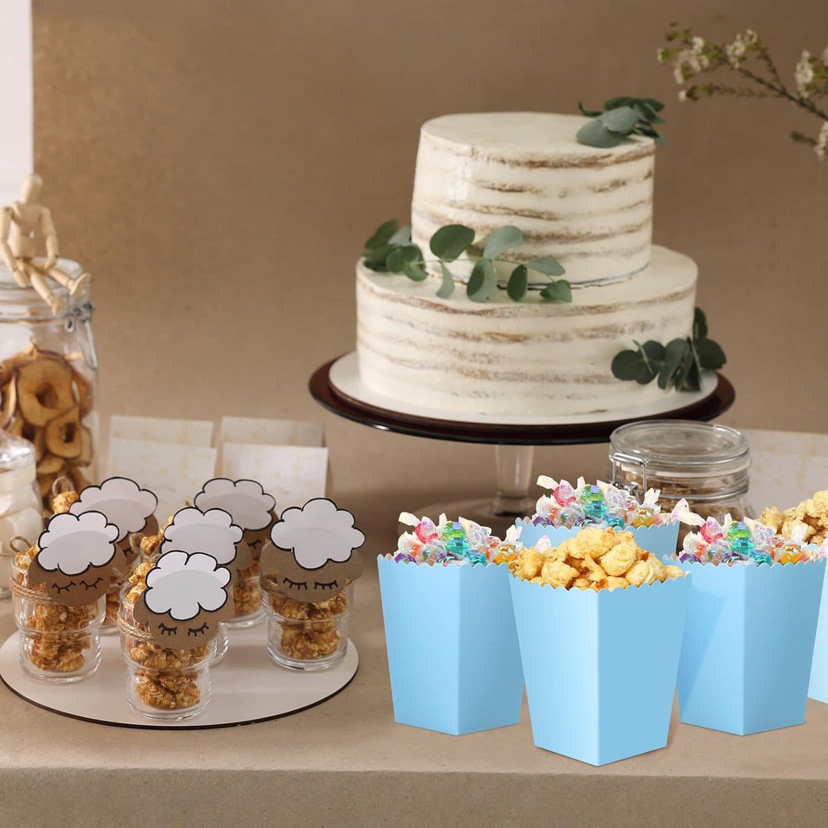 200 Pcs Popcorn Boxes Mini Paper Popcorn Box Cardboard Popcorn Container for Party Disposable Snack