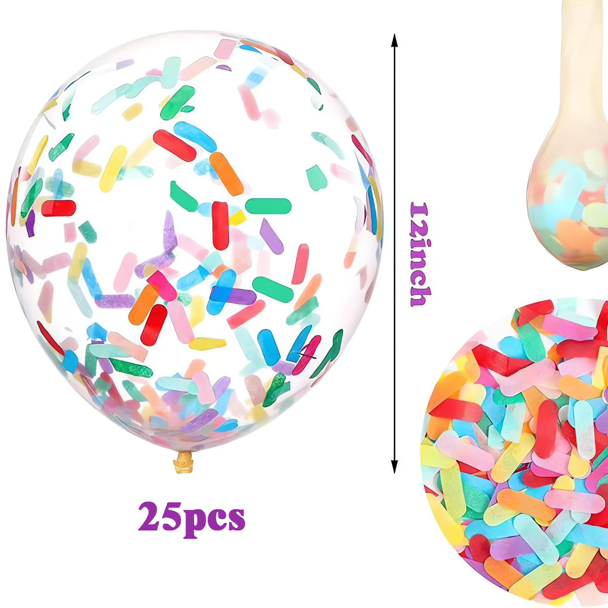 Confetti Balloons/candy confetti balloons/Ice cream sprinkle balloons/birtthday party confetti