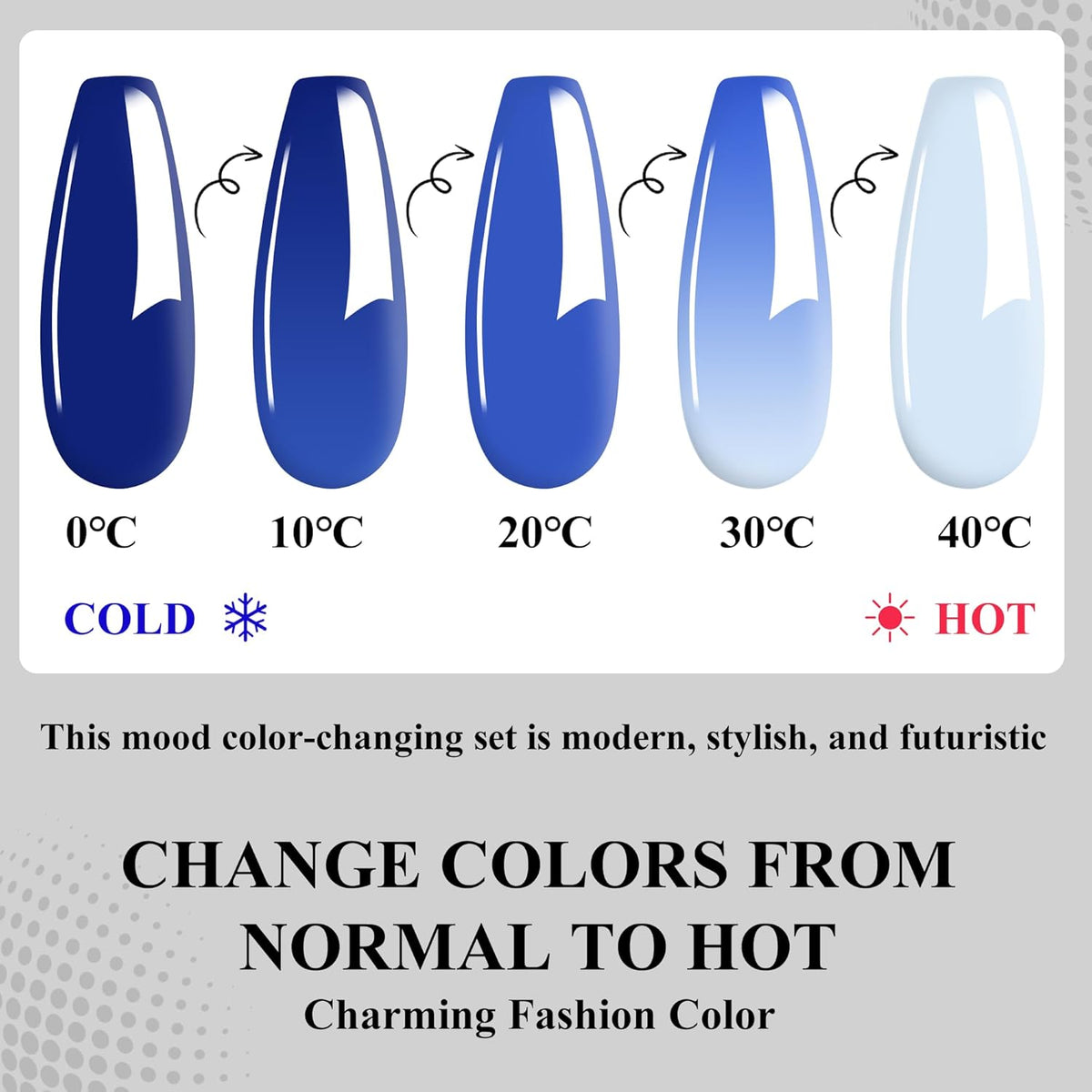 Color Changing Dip Powder Nail Kit Starter, 6 Colors Dipping Powder Kit With Base & Top