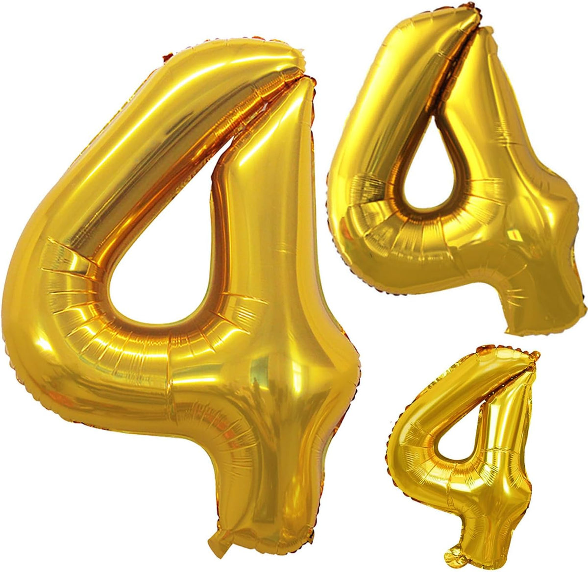 GOER Gold Foil Balloons Number 4,Huge Number Balloons for 4th 44th Birthday Party Supplies