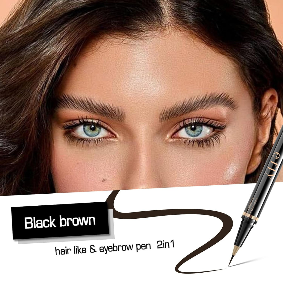 Eyebrow Pencils for Women, Microblading Eyebrow Pen Magical 2-in-1 Dual-Ended Brow Pen with 3D &