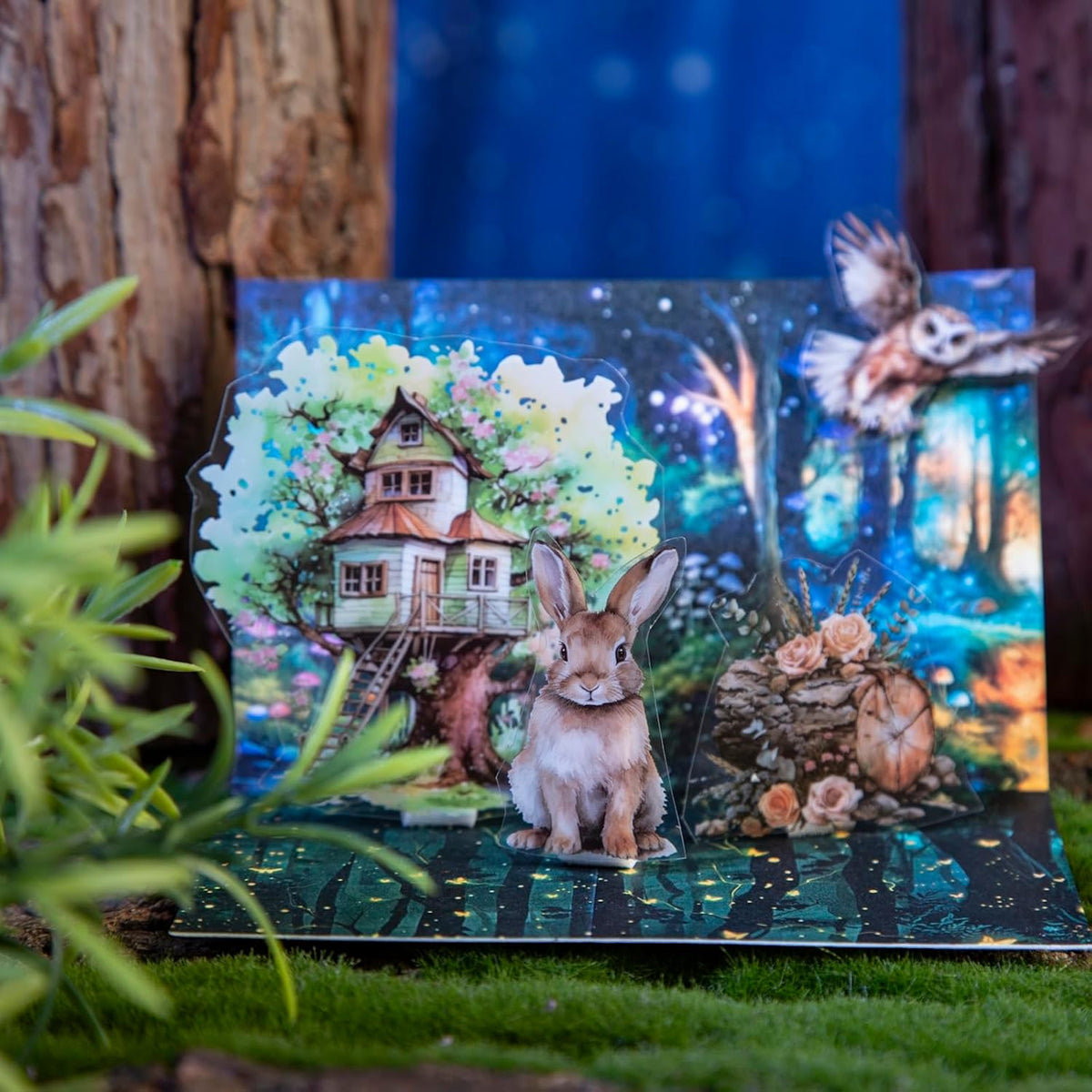 Night Forest Seamless Washi Tape Scrapbook Kit ??6 Rolls with Starry Sky, Fairy Woods & Twilight