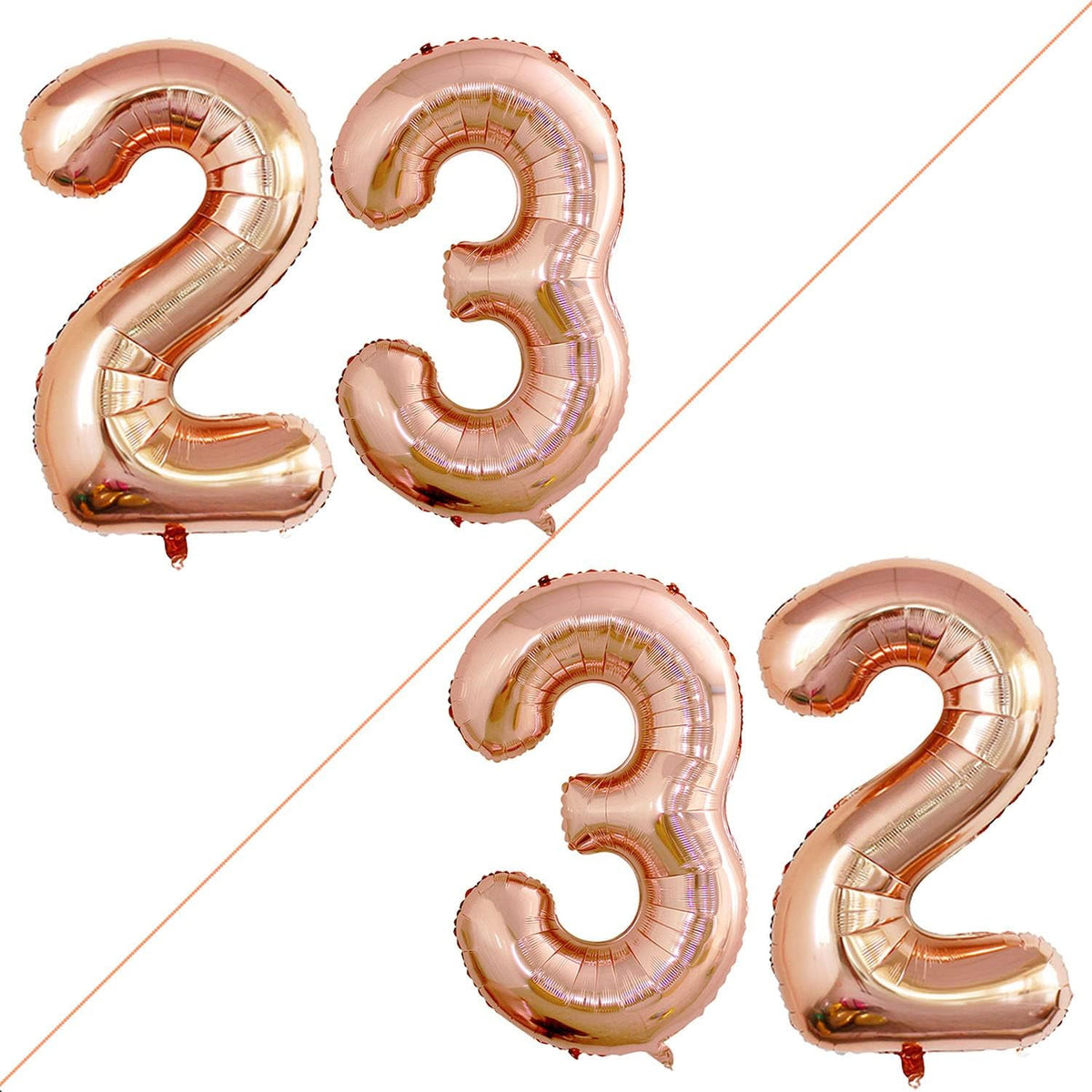 GOER Number 23 Balloons for 23rd Birthday Party Decorations,42 Inch Jumbo Foil Helium 32 Balloons