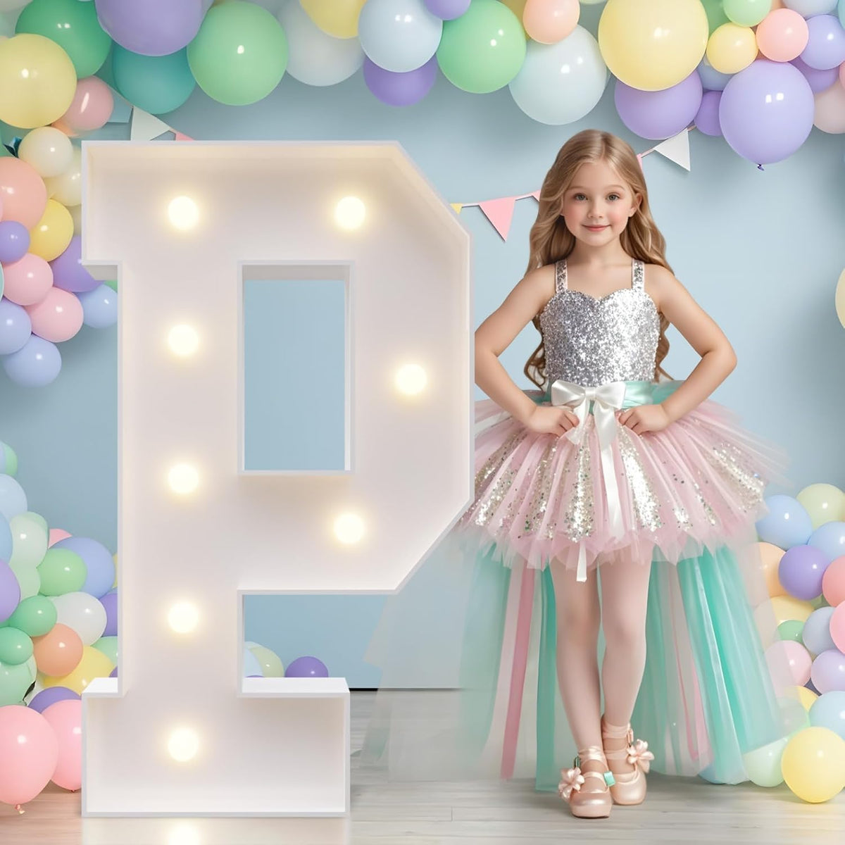 JoyMuse Marquee Letters 3 Feet Tall, Light Up Letters 3FT with Lights, Large Letters for Party