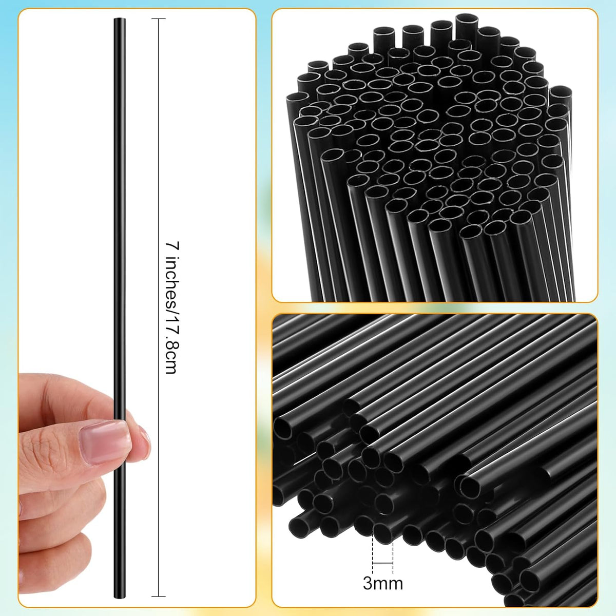 6000 Count Coffee Cocktail Stirrers Straws Disposable Plastic Sip Stir Sticks Cocktail Drink