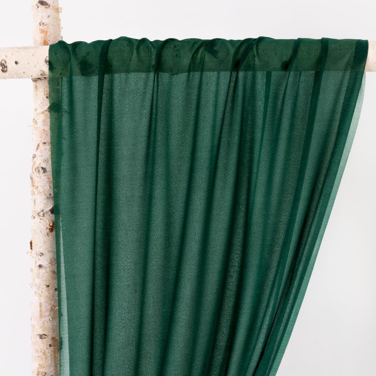 MLMW Christmas Wedding Arch Draping Fabric 1 Panel 29" x 20Ft Emerald Green Sheer Wedding Arch