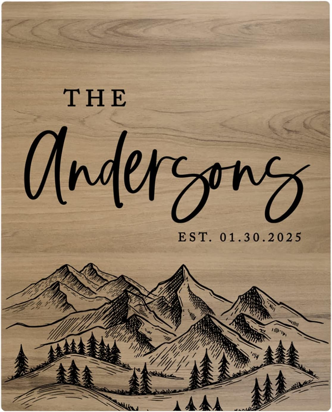 Andaz Press Large Wooden Welcome Sign for Wedding, Rustic Welcome Sign 16" x 20" Custom Last Name