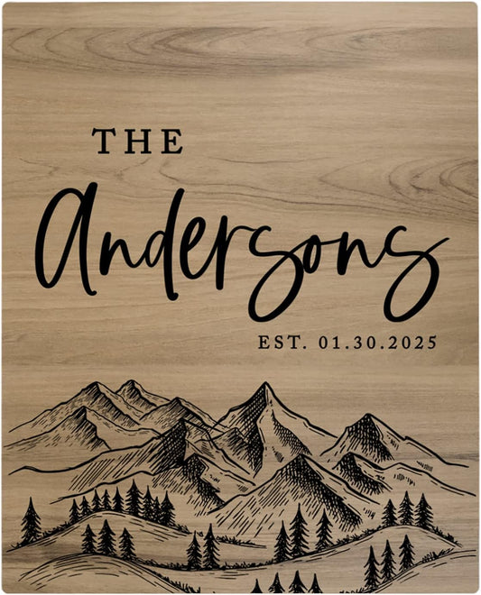 Andaz Press Large Wooden Welcome Sign for Wedding, Rustic Welcome Sign 16" x 20" Custom Last Name