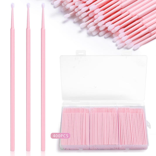 400 Pcs Micro Applicator Brushes,JASSINS Microswabs for eyelash extensions,Disposable 2mm Precision