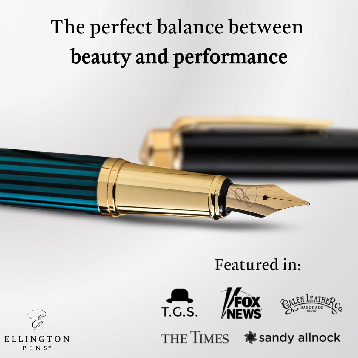 Ellington Pens Luxury Fountain Pen Set- Fountain Pens for Writing - Smooth Extra Fine Nib