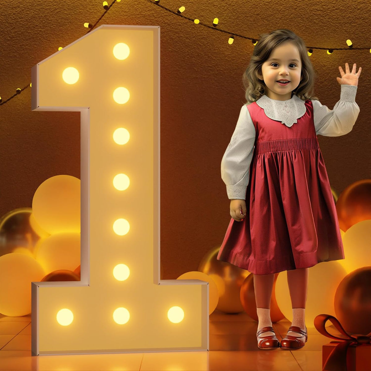 Marquee Numbers 4 Feet Tall Large Light Up Numbers 1st 16th 21st Wild One Birthday Decorations Girl