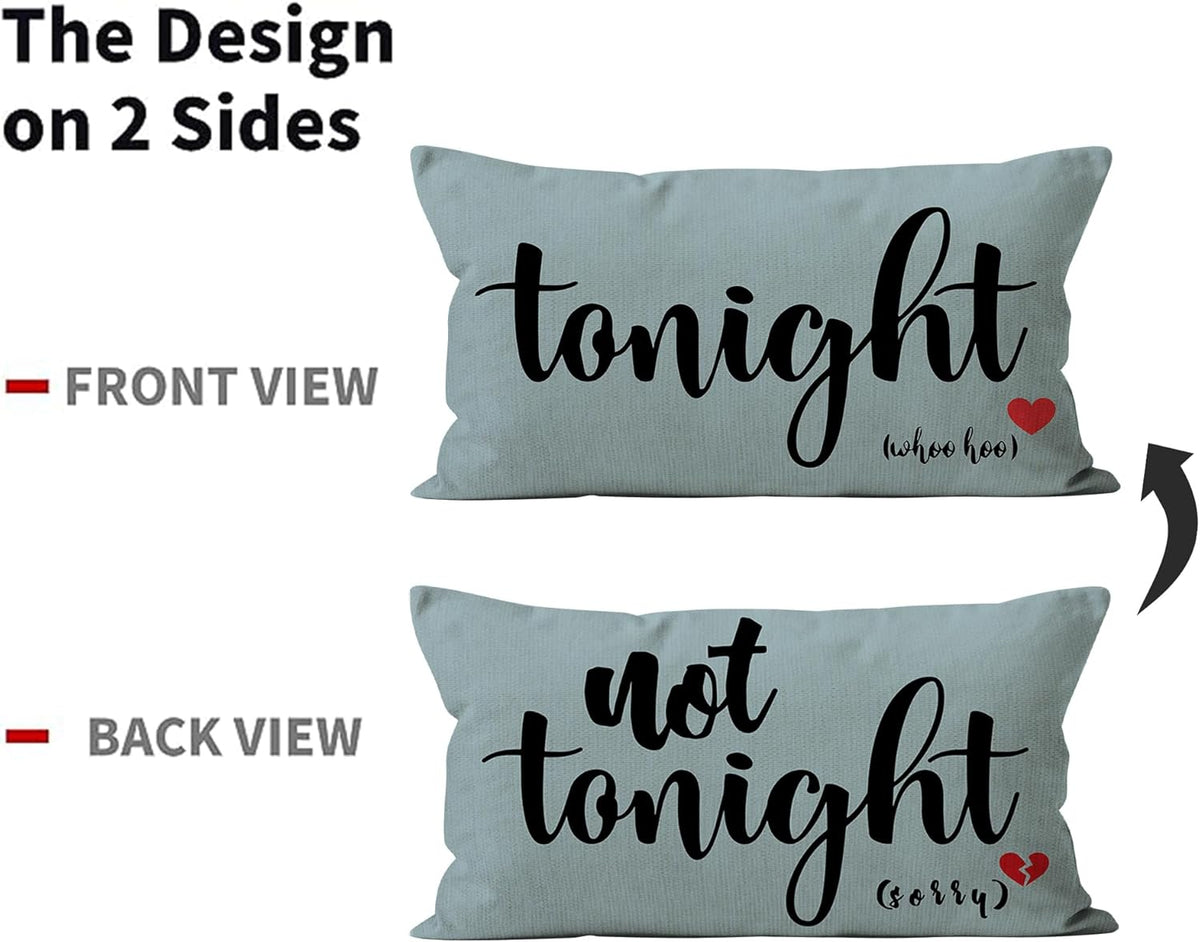 Mancheng-zi Bridal Gift,12x20 Pillow Cover,Bridal Shower Gifts,Funny Couples Reversible Linen