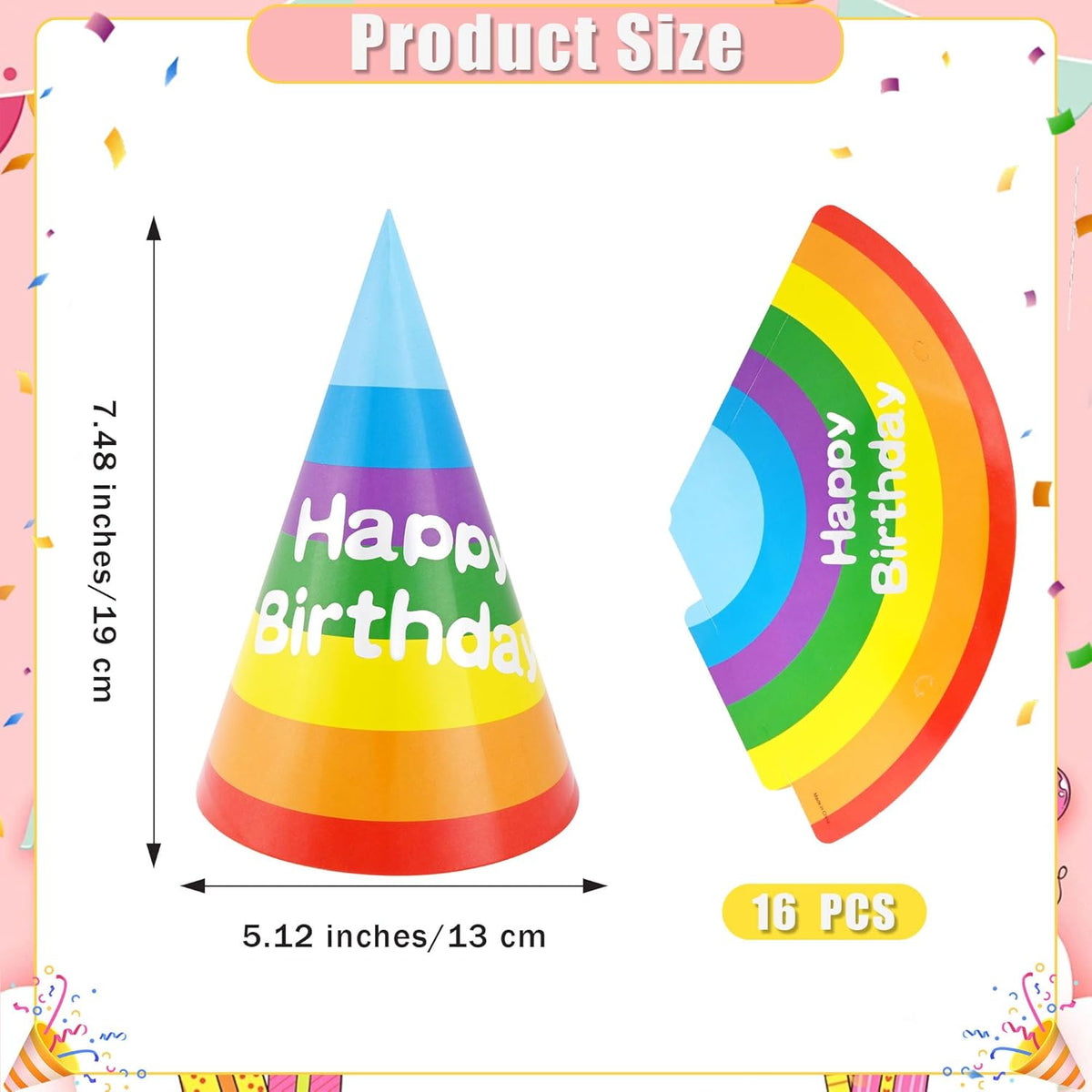 CANREVEL Party Hats for Kids and Adults, Party Headwear, Happy Birthday Hats, Birthday Party
